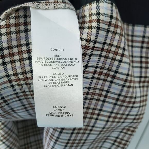 Tibi Sana Check Colorblock Shift Dress 2 Asymmetric Modern Lagenlook Deconstruct - Picture 9 of 15